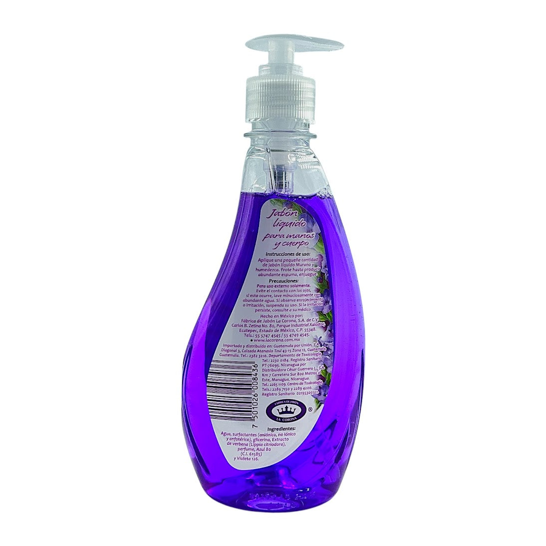10 Botellas De Jabón Líquido Para Manos y Cuerpo Murano Verbena 300 ml - Farvisan