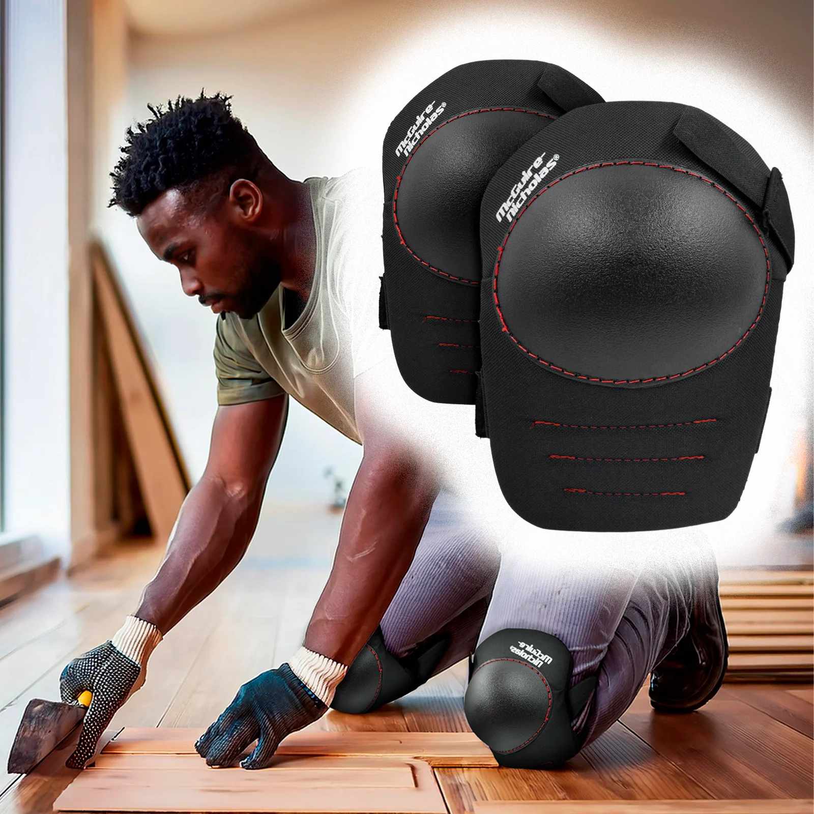 Rodilleras Protectoras McGuire-Nicholas DMX-343M Poliester y EVA con Cápsula Rígida – Caja 24 Pares - Farvisan