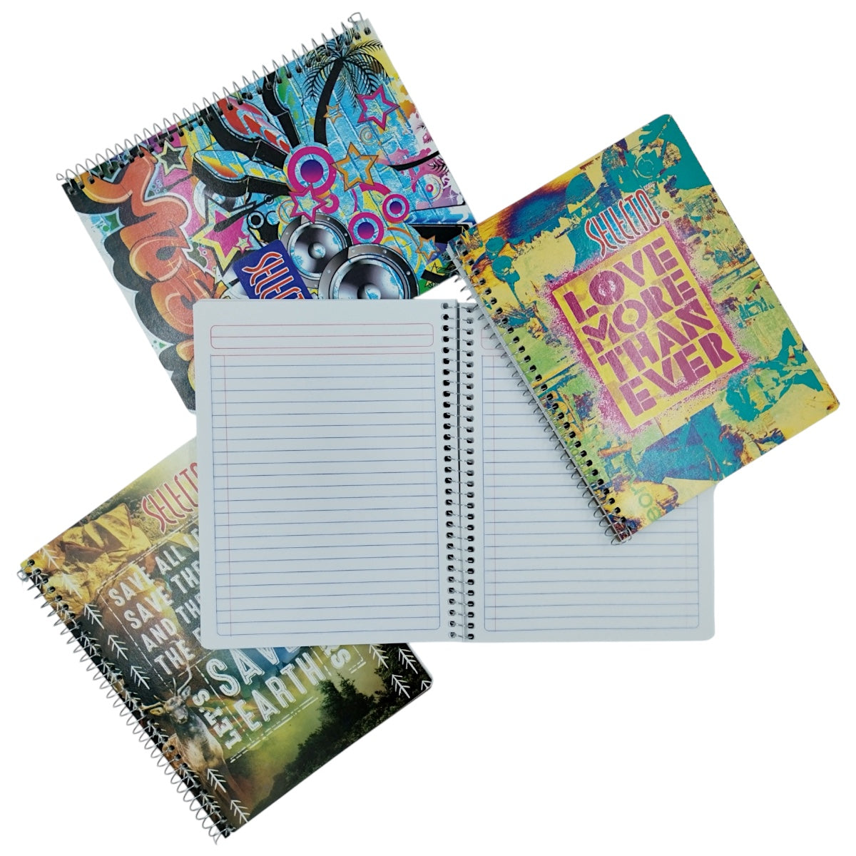 6 Pack Libretas Francesas Selecto Raya 100 Hojas 15x20 cm - Farvisan