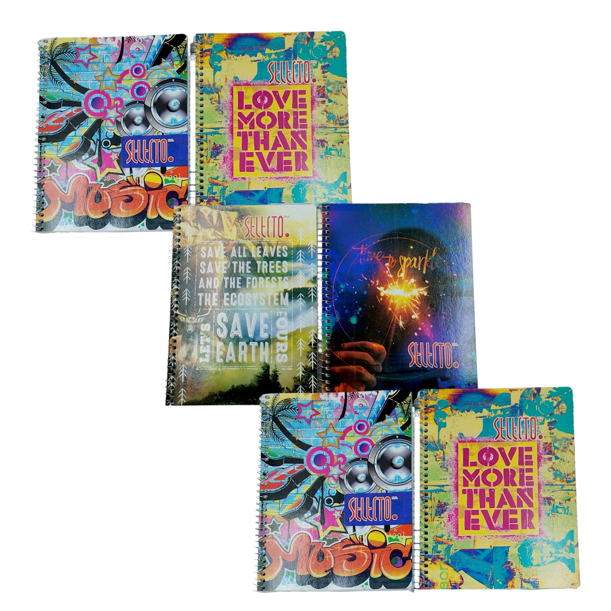 6 Pack Libretas Francesas Selecto Raya 100 Hojas 15x20 cm - Farvisan