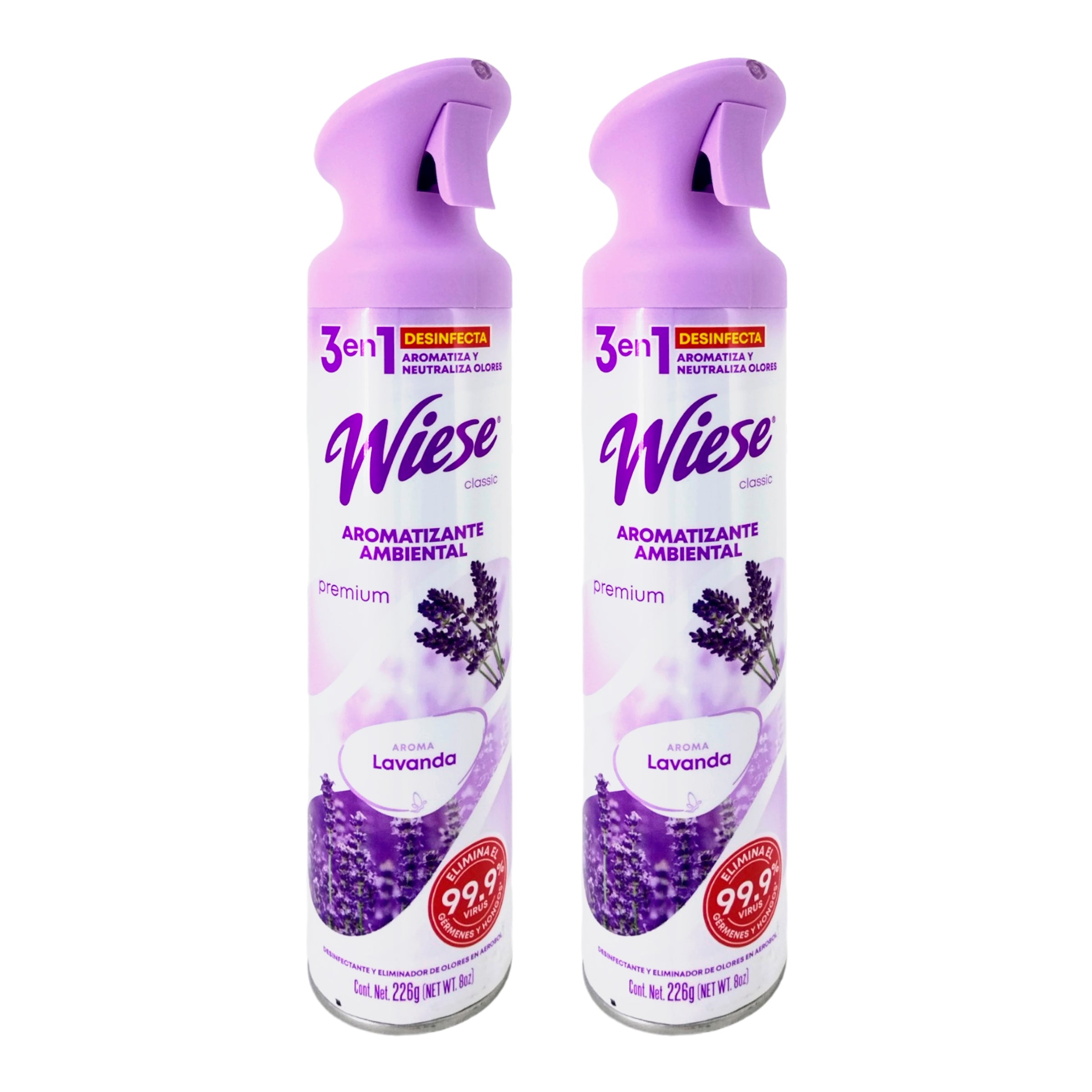 Pack 12 Aromatizantes Wiese Lavanda 226g - Desinfecta, Aromatiza y Neutraliza Olores - Farvisan