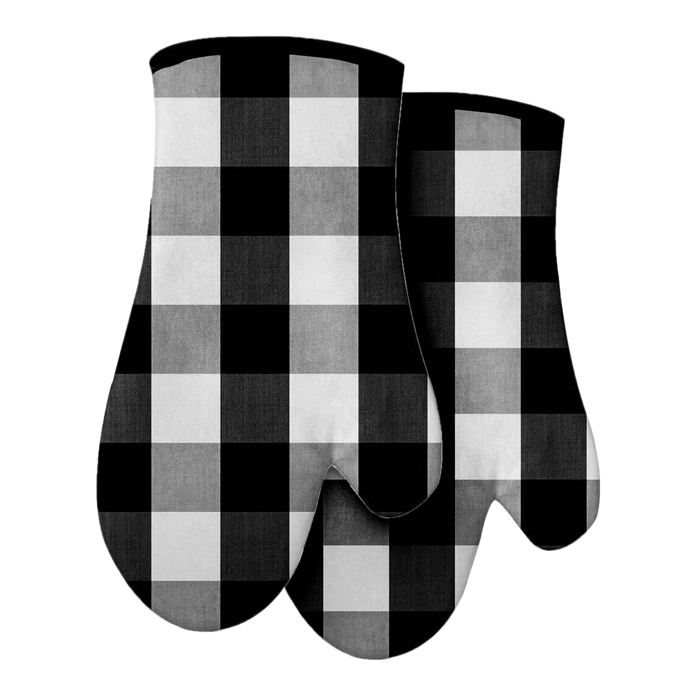 Pack 25 Pares de Guantes para Horno Cuadriculados Negro y Blanco – Algodón Doble Capa - Farvisan