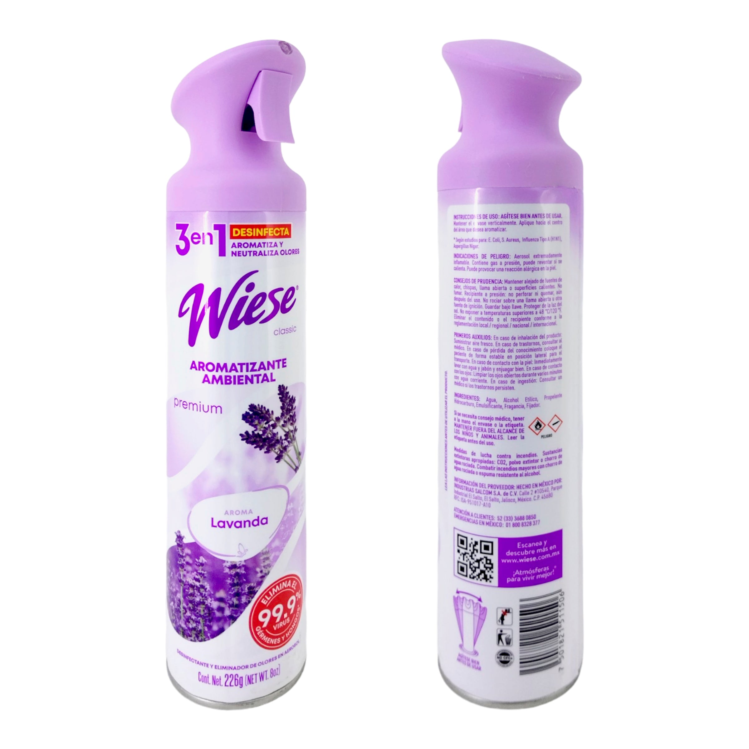 Pack 12 Aromatizantes Wiese Lavanda 226g - Desinfecta, Aromatiza y Neutraliza Olores - Farvisan
