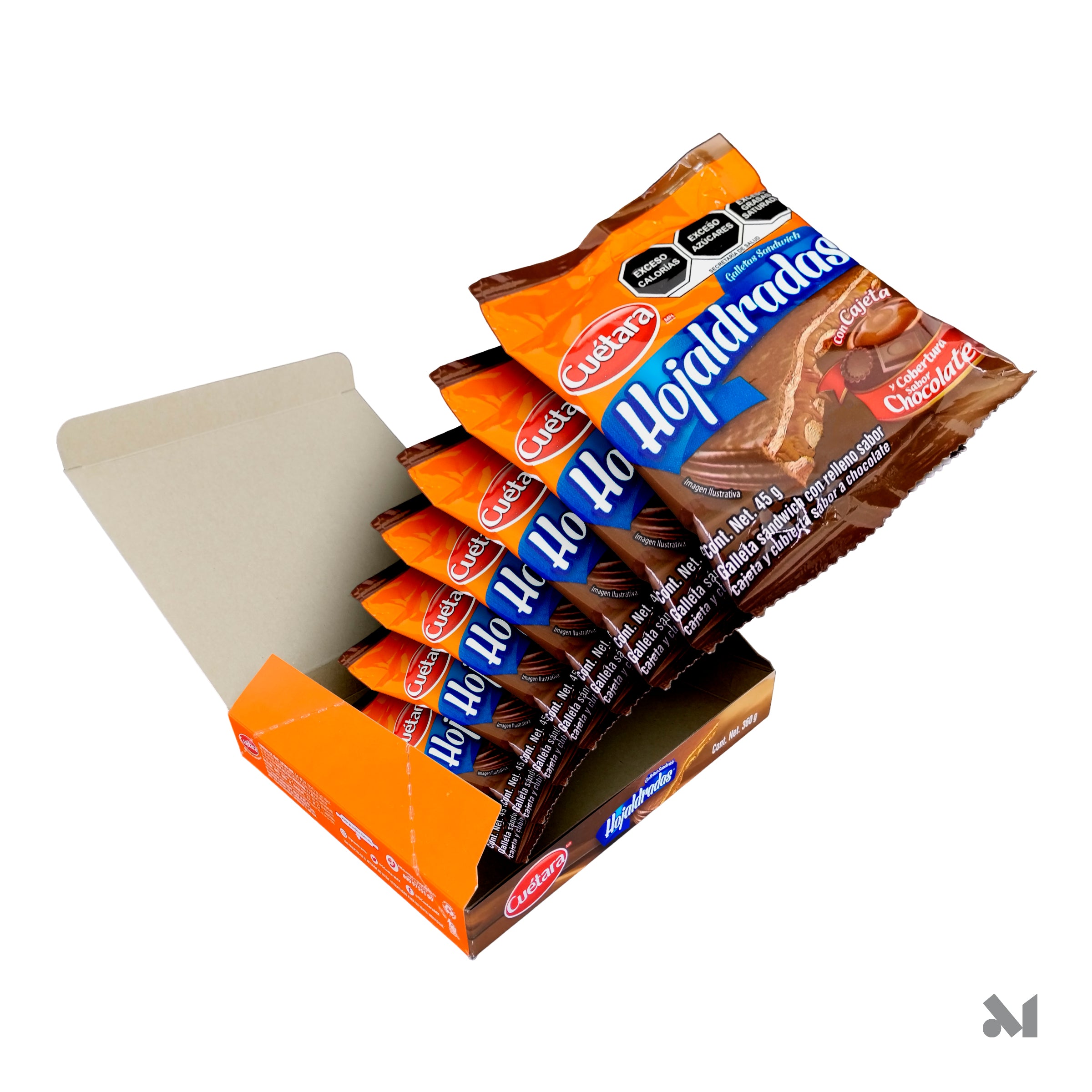12 Paquetes Galletas Cuétara Hojaldradas Cajeta y Chocolate 360 g - Farvisan