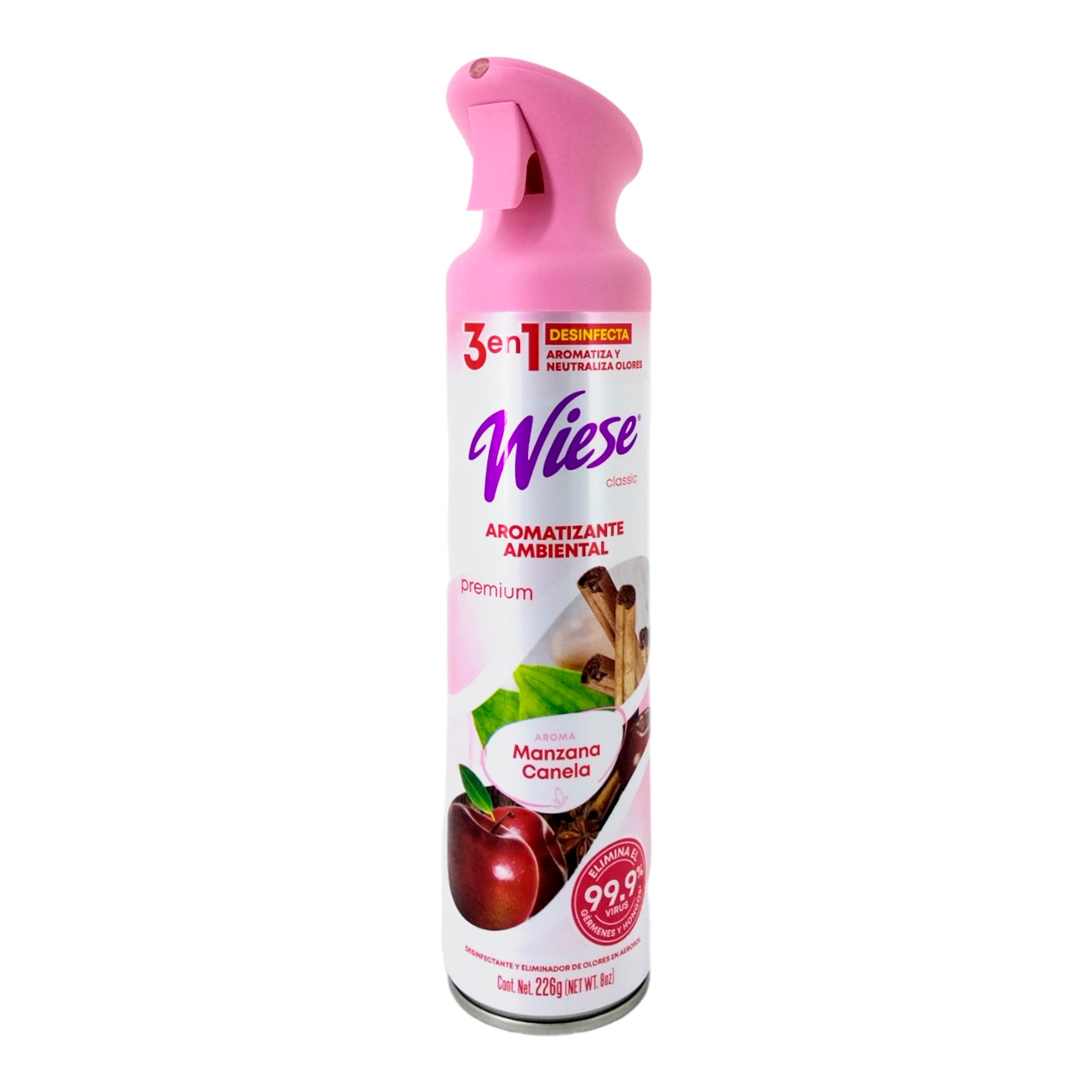 Pack 12 Aromatizantes Wiese Manzana Canela 226g - Desinfecta, Aromatiza y Neutraliza Olores - Farvisan