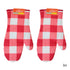 Pack 25 Pares de Guantes para Horno Cuadriculados Rojo y Blanco – Algodón Doble Capa - Farvisan