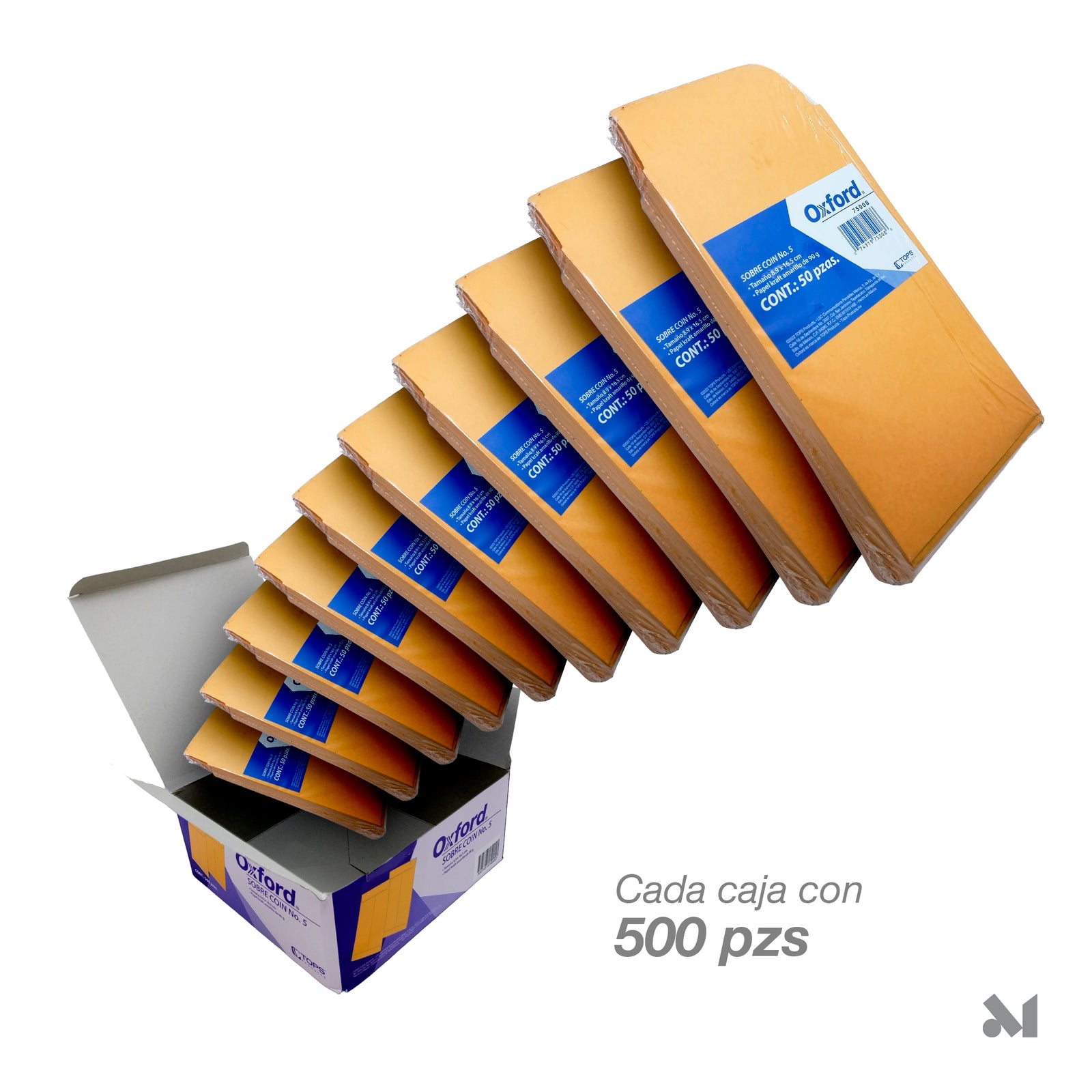 Sobre Coin Manila Con Cierre Adhesivo Caja de 5000 Piezas - Farvisan - Default Title