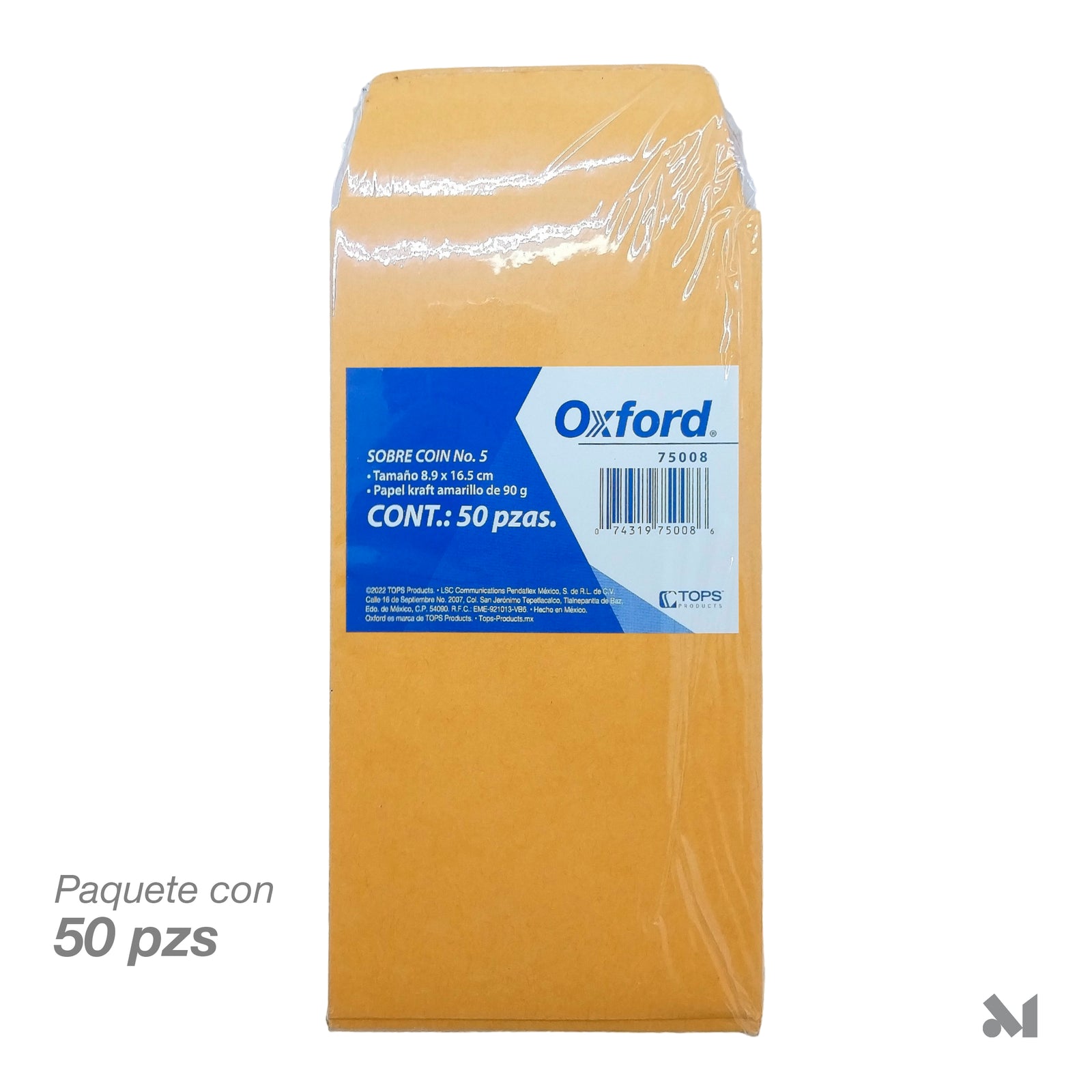 Sobre Coin Manila Con Cierre Adhesivo Caja de 5000 Piezas - Farvisan - Default Title