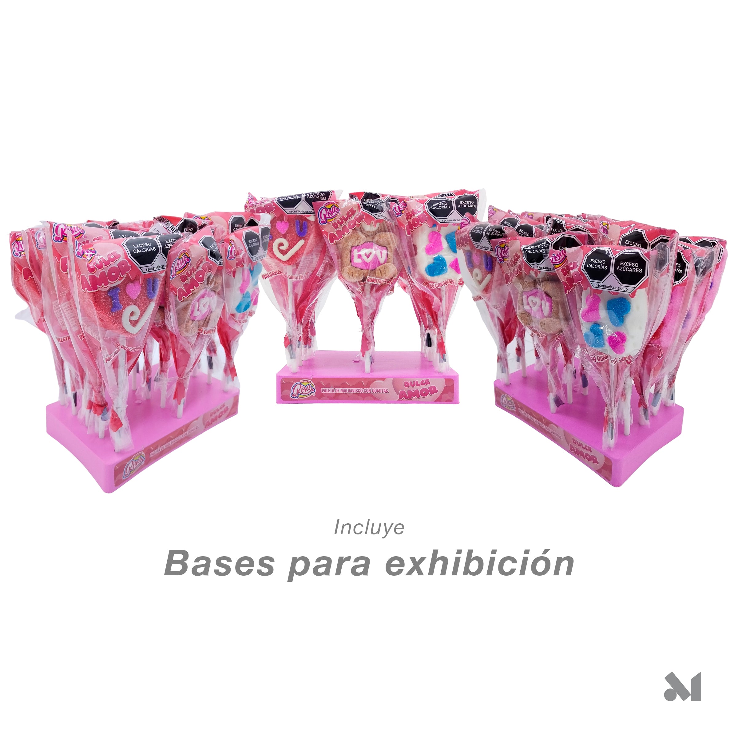 Paletas de Malvavisco Risa 14 De Febrero Caja Con 45 Piezas + 3 Despachadores - Farvisan - Default Title