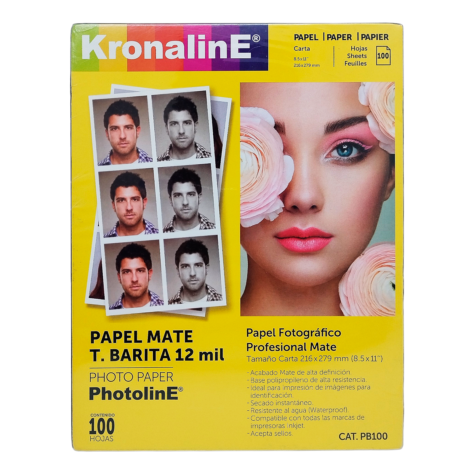 Caja con 12 Paquetes de Papel Fotográfico Barita Mate 4x6" Kronaline – 100 Hojas c/u - Farvisan