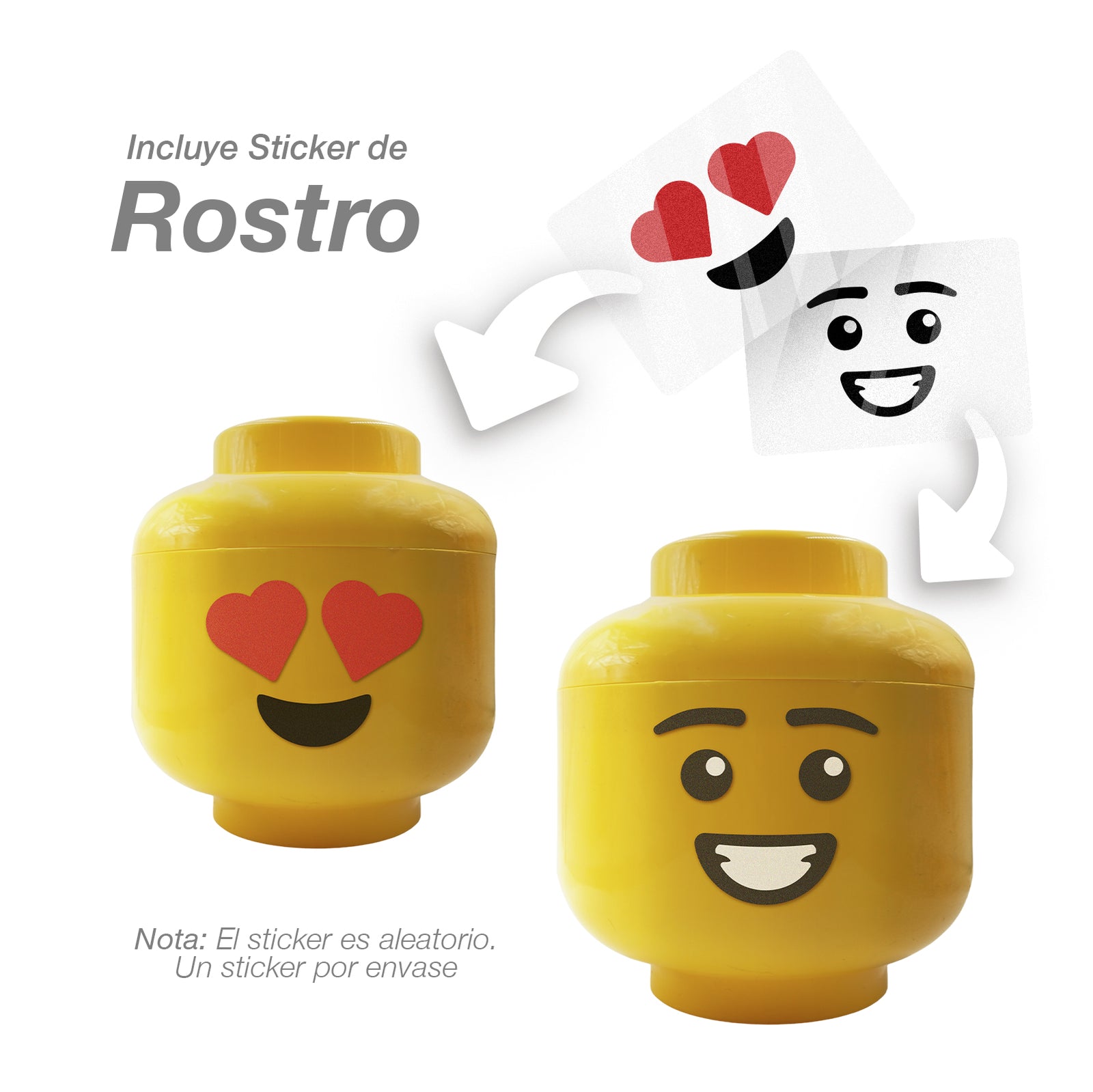 Bolsa con 12 Packs de 3 Dulceros Cabeza de Lego – Fiesta Infantil - Farvisan