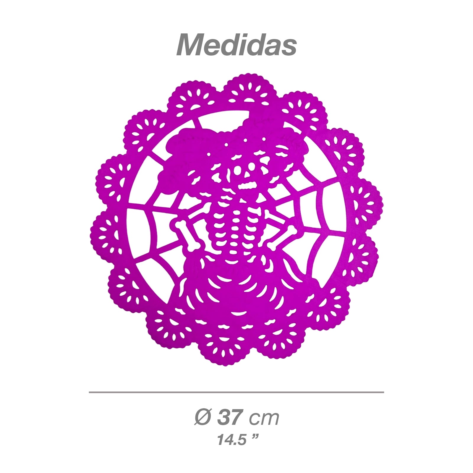 Pack 5 Paquetes Papel Picado Día de Muertos Farvisan 100 Piezas Multicolor con Cinta de Regalo - Farvisan