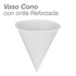 5000 Vasos Cono Venus 104R de Papel con Reborde - Farvisan