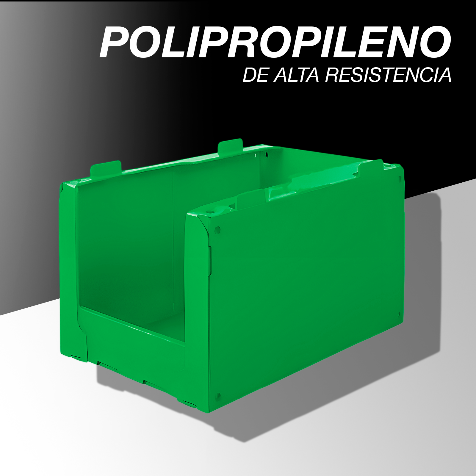 Cajas de Almacenamiento Apilables Farvisan de Plástico Corrugado Verde – Palet con 36 Piezas Planas - Farvisan