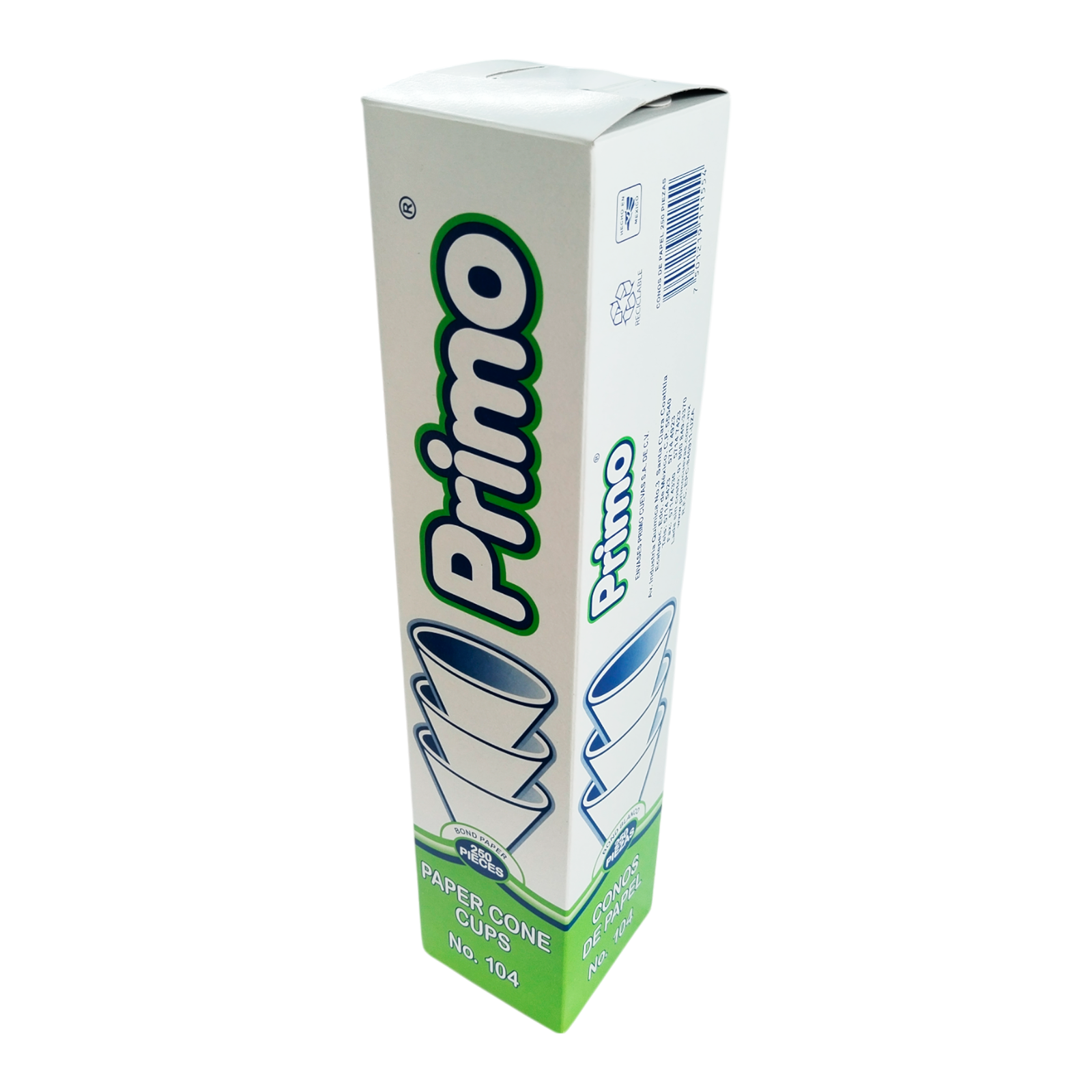 20 Paquetes Vaso Cono Primo No. 104 250 Piezas c/p - Farvisan