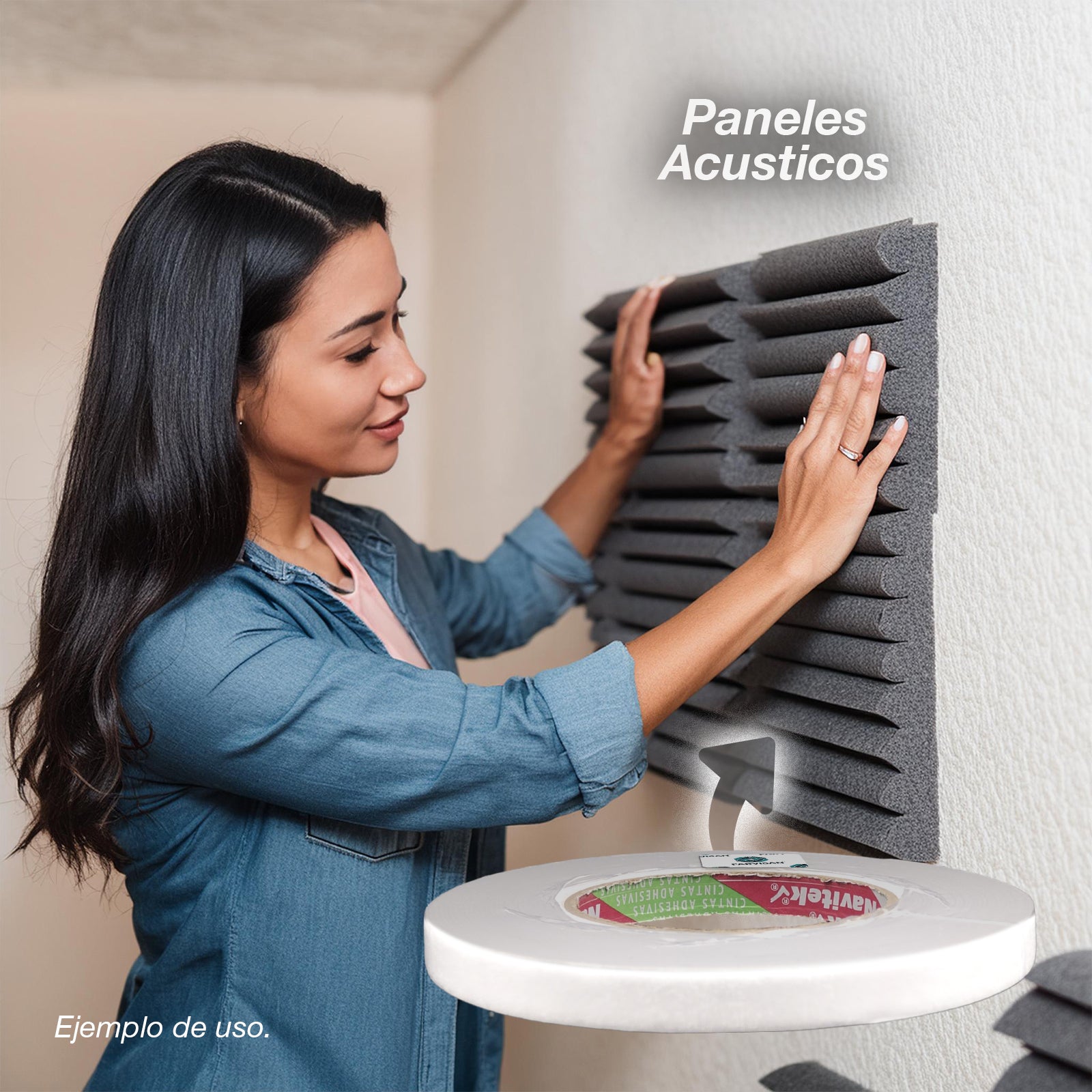 Cinta Doble Cara Foam EVA 12mm x 10m Navitek | Caja 96 Pzas - Farvisan