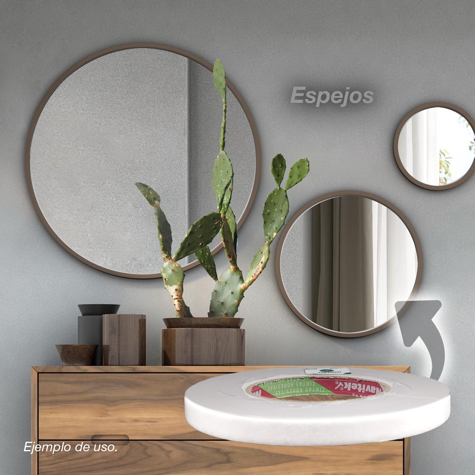 Cinta Doble Cara Foam EVA 12mm x 10m Navitek | Caja 96 Pzas - Farvisan