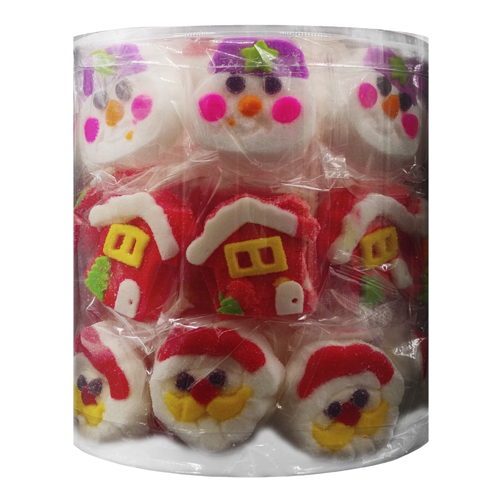 Malvavisco Navideño De Gomita Ácida Bote de 500 g Caja Con 16 Botes - Farvisan - Default Title