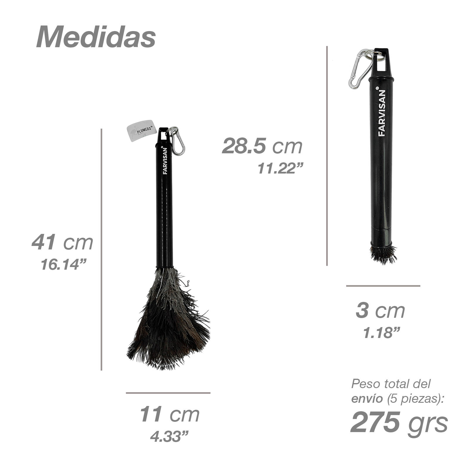 50 Pack Plumeros de Avestruz Retráctiles – Limpieza Profesional Sin Estática - Farvisan