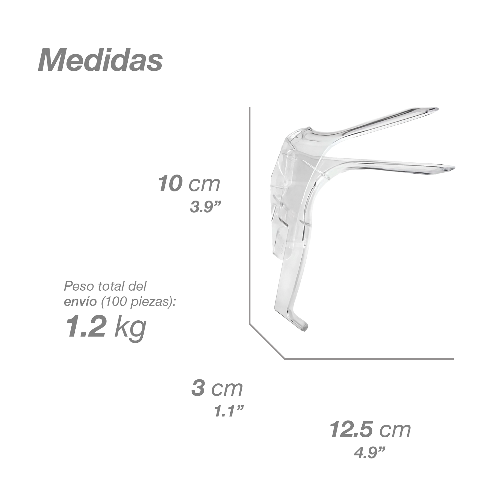 Espejo Vaginal Desechable Mediano Tzaly Caja Con 100 Piezas - Farvisan - Default Title