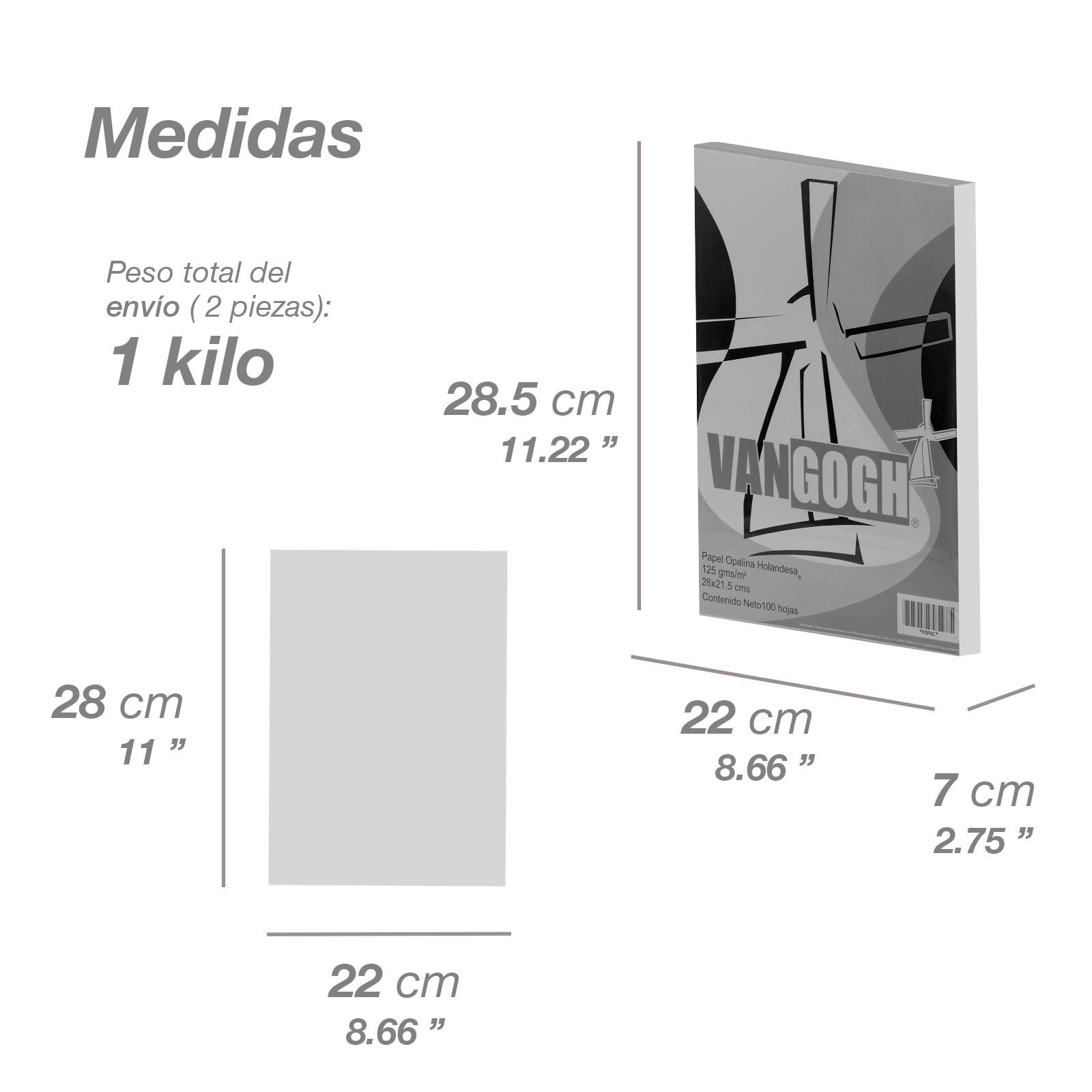 Caja con 40 Paquetes de Papel Opalina Carta Blanco 125g – 100 Hojas por Pack (Total 4,000 Hojas) - Farvisan