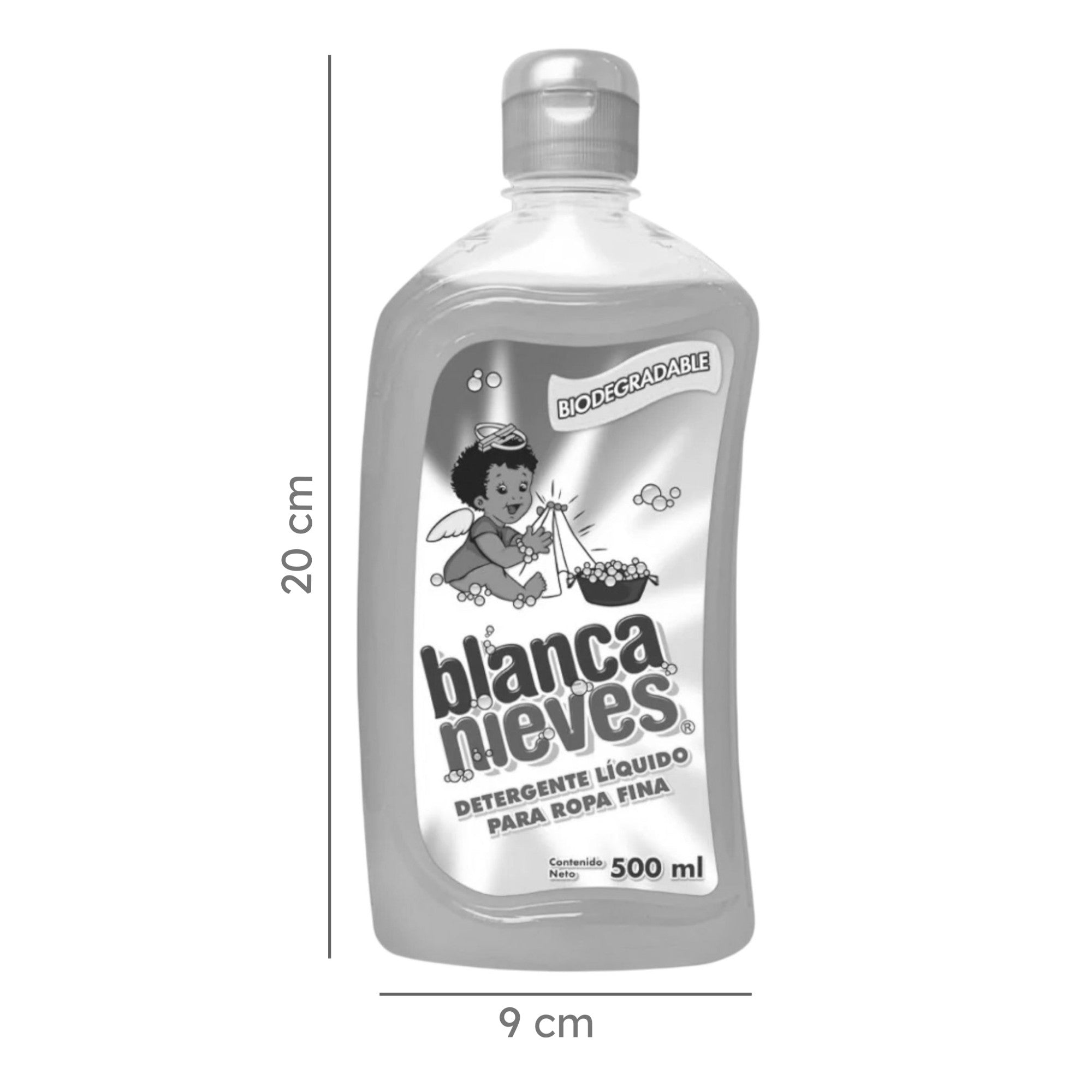 12 Botellas De Detergente Líquido Para Ropa Delicada Blanca Nieves 500 ml - Farvisan