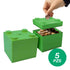 5pzs Cubo Alcancía Fiesta Infantil Alcancia Cubo Verde