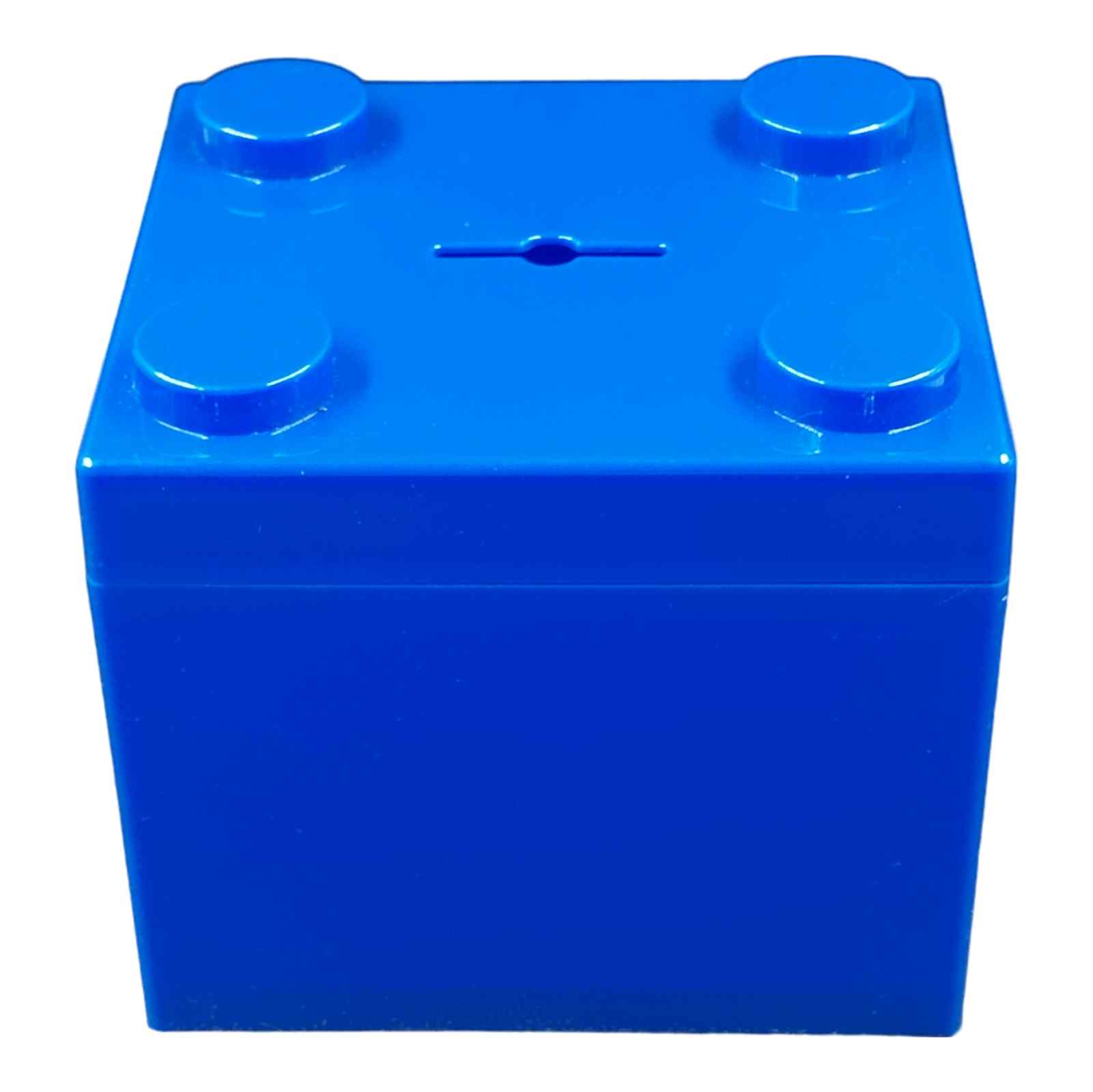 5 pzs Cubo Ensamblable Contenedor Alcancía Color Azul