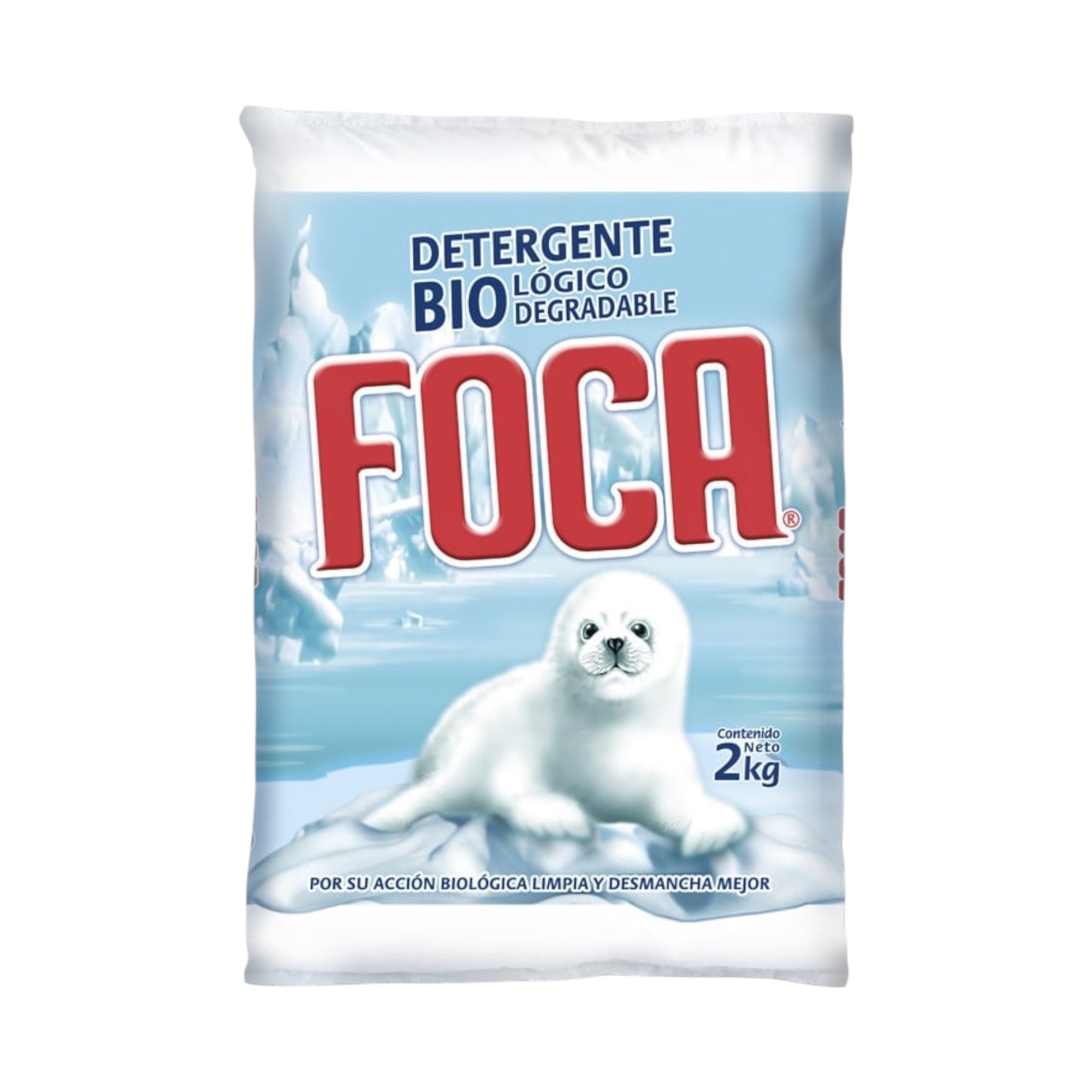 10 Bolsas de Detergente en Polvo Foca 2 kg Biodegradable - Farvisan