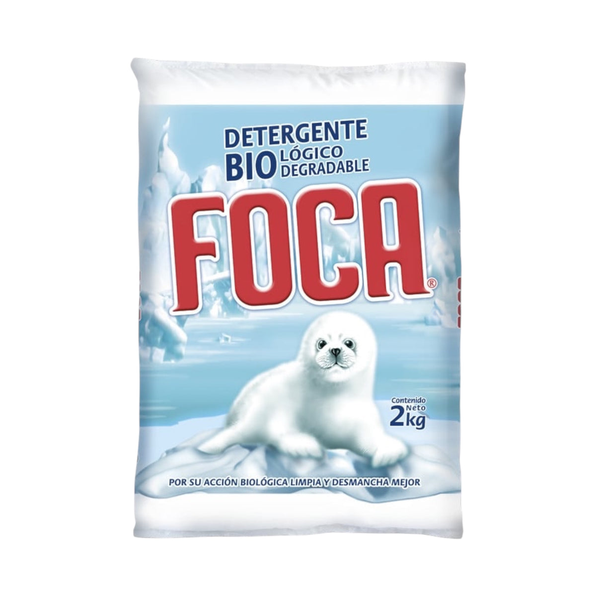 10 Bolsas de Detergente en Polvo Foca 2 kg Biodegradable - Farvisan