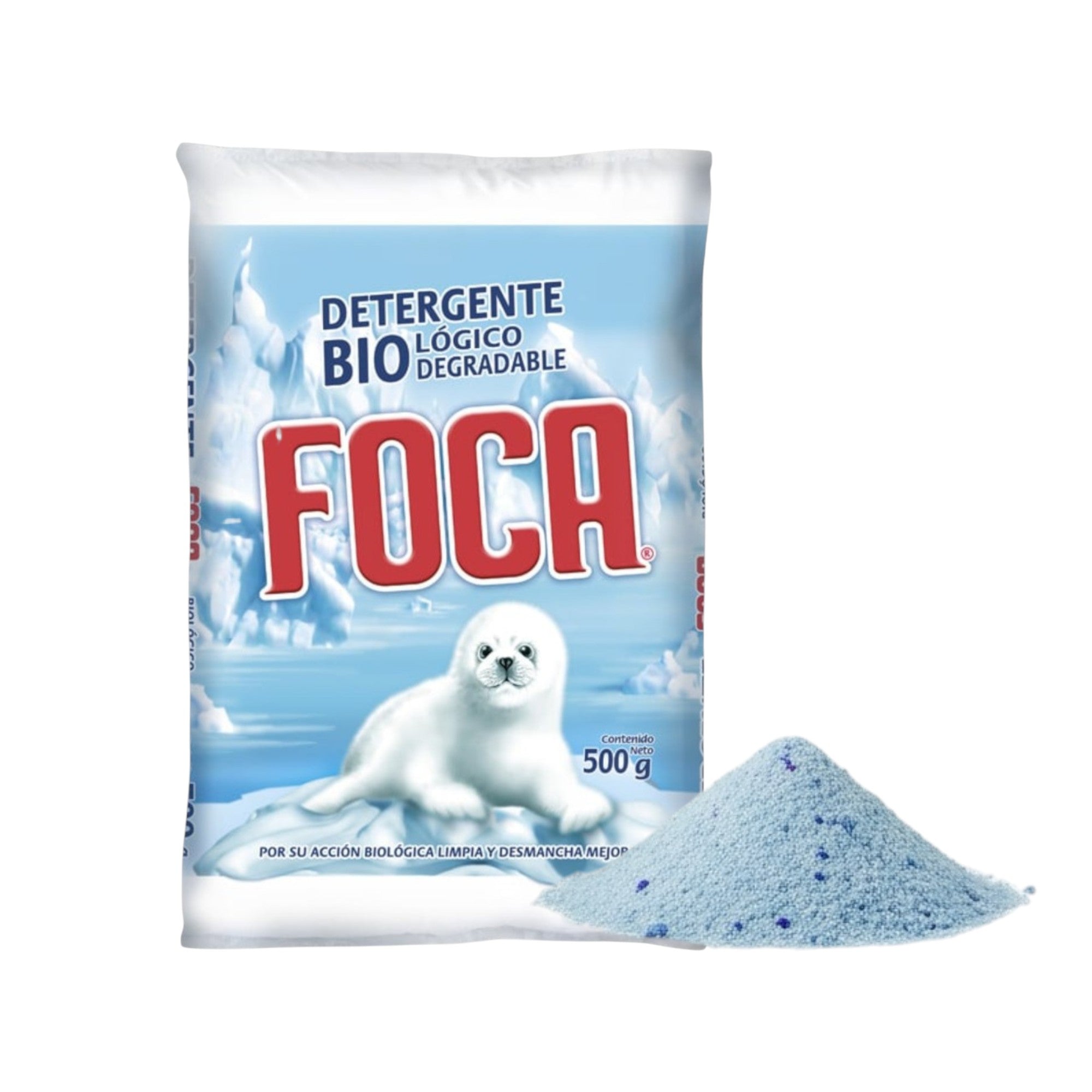 20 Bolsas De Detergente Biodegradable en Polvo Foca 500 g - Farvisan