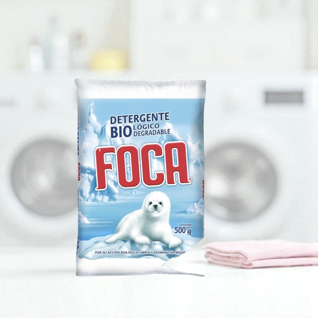 20 Bolsas De Detergente Biodegradable en Polvo Foca 500 g - Farvisan
