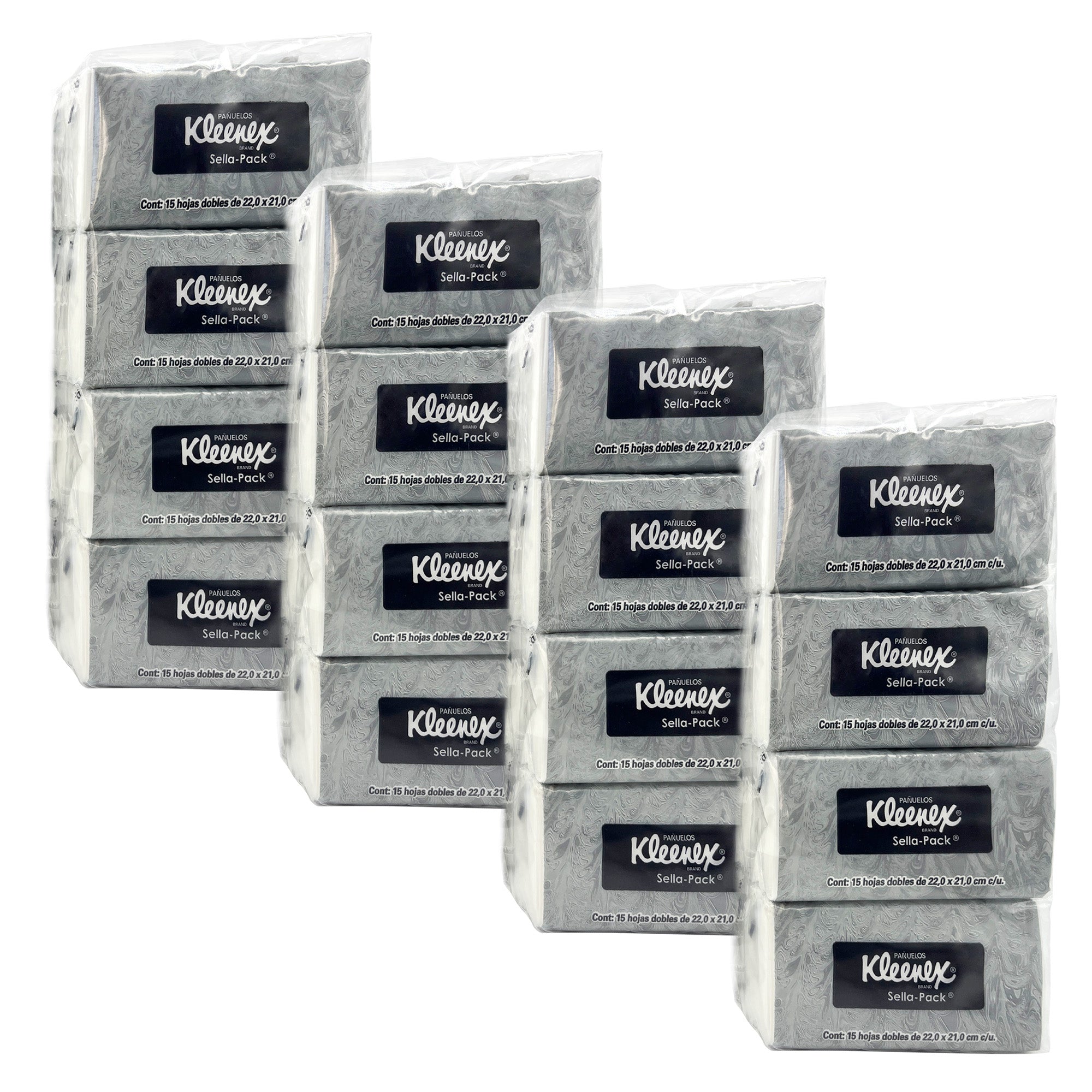 24 Pañuelos Kleenex Professional Sella-Pack Doble Hoja - Farvisan