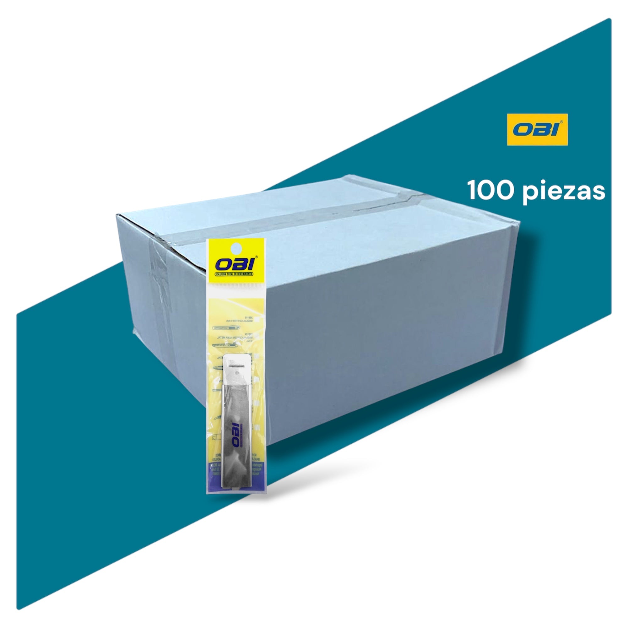 Porta Navajas de Acero Inoxidable de 18 mm Caja Con 100 Piezas - Farvisan