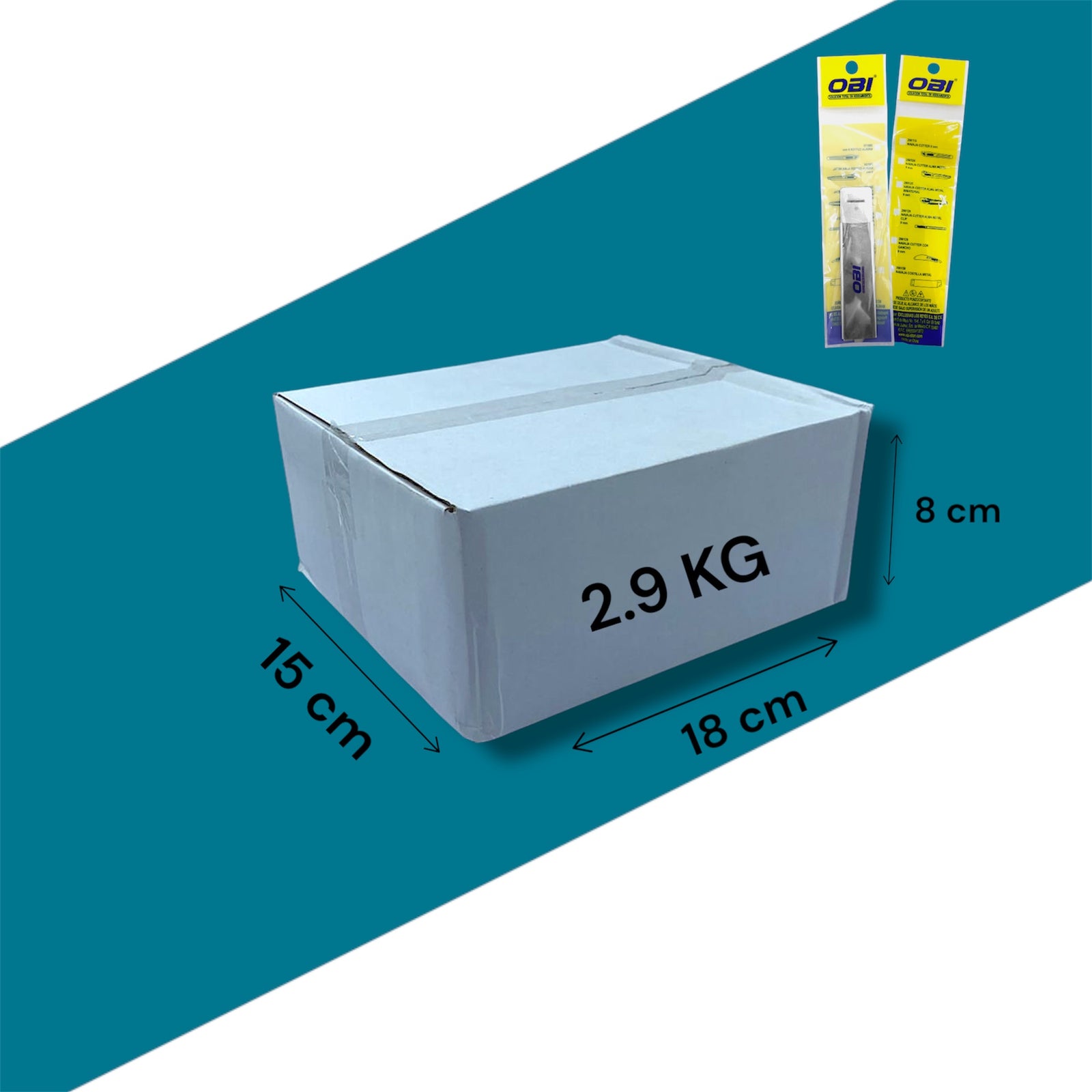 Porta Navajas de Acero Inoxidable de 18 mm Caja Con 100 Piezas - Farvisan