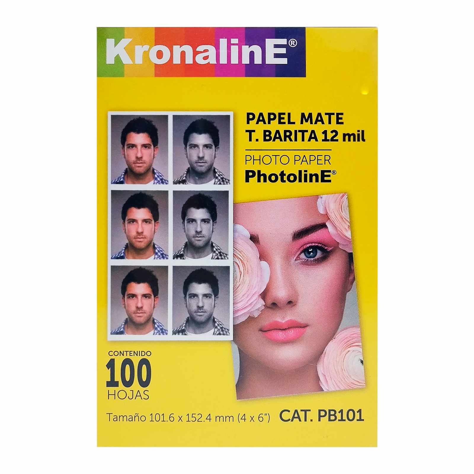 Caja con 12 Paquetes de Papel Fotográfico Barita Mate 4x6" Kronaline – 100 Hojas c/u - Farvisan