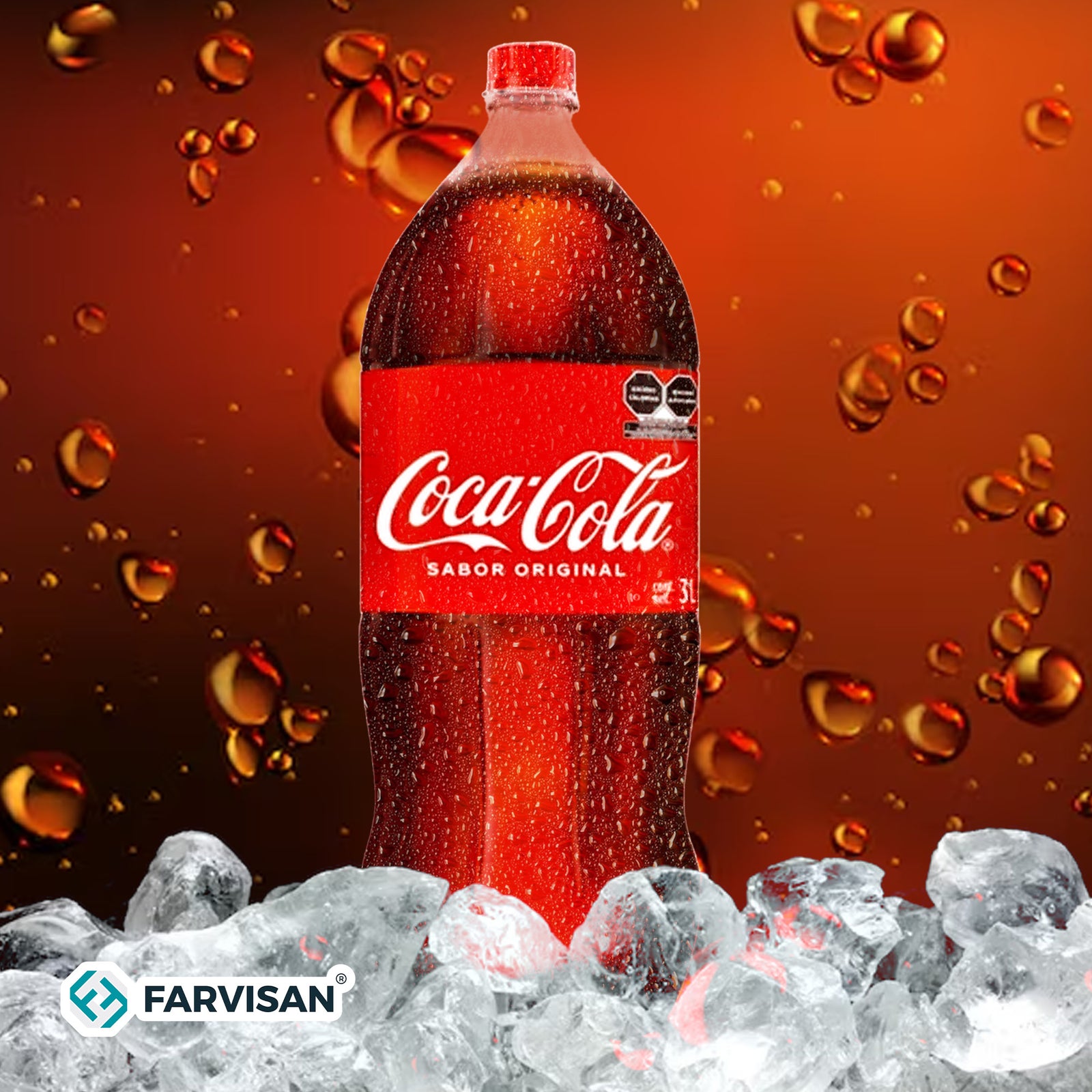 1 Botella de Coca-Cola Original 3 Litros - Farvisan
