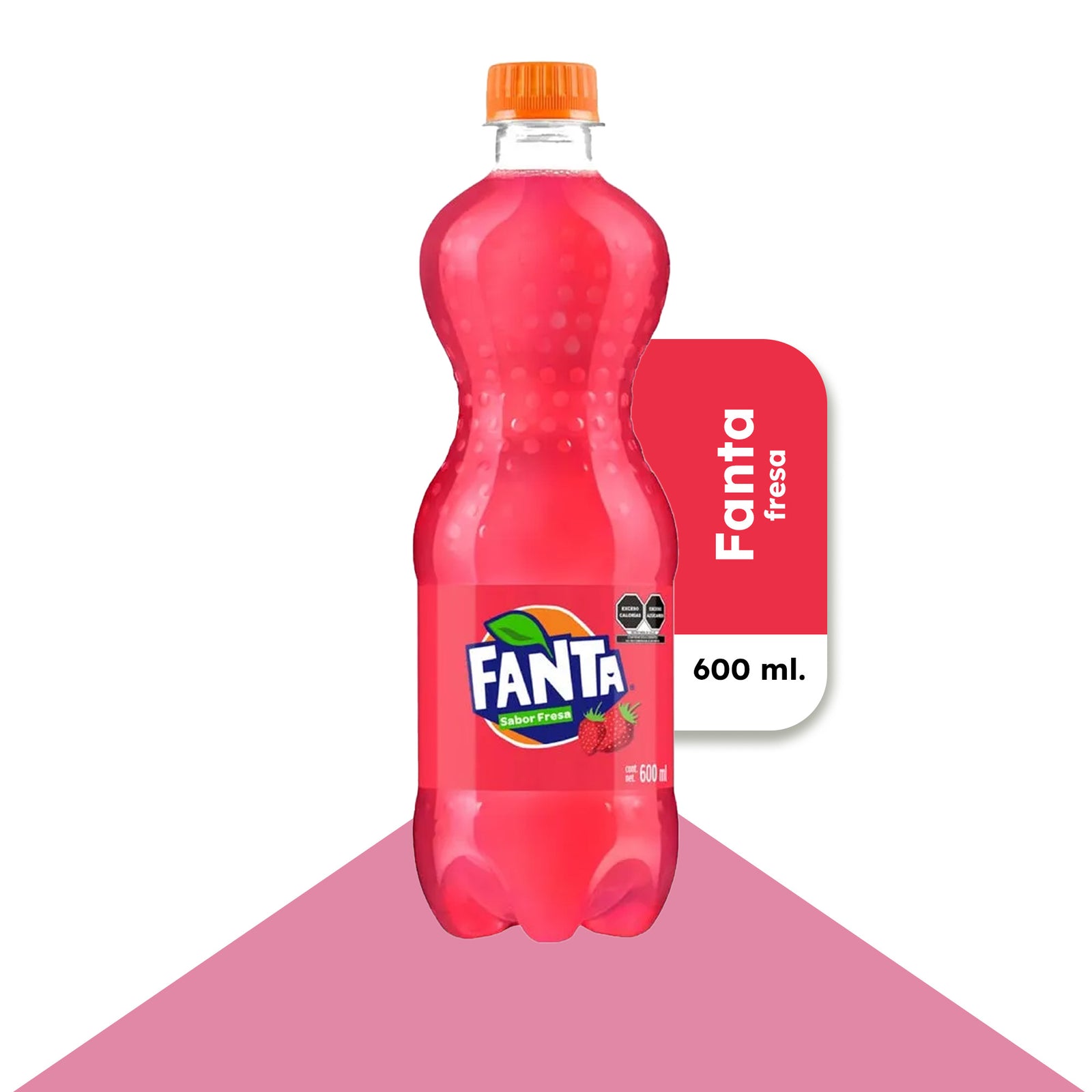 1 Botella de Fanta de Fresa 600 ml - Farvisan