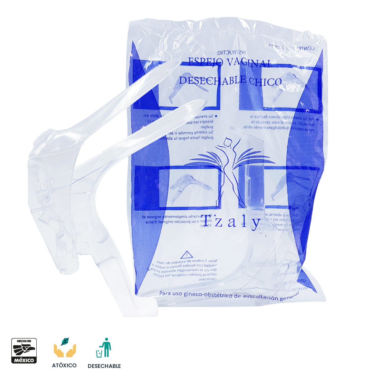 Espejo Vaginal Desechable Chico Tzaly Caja Con 100 Piezas - Farvisan - Default Title