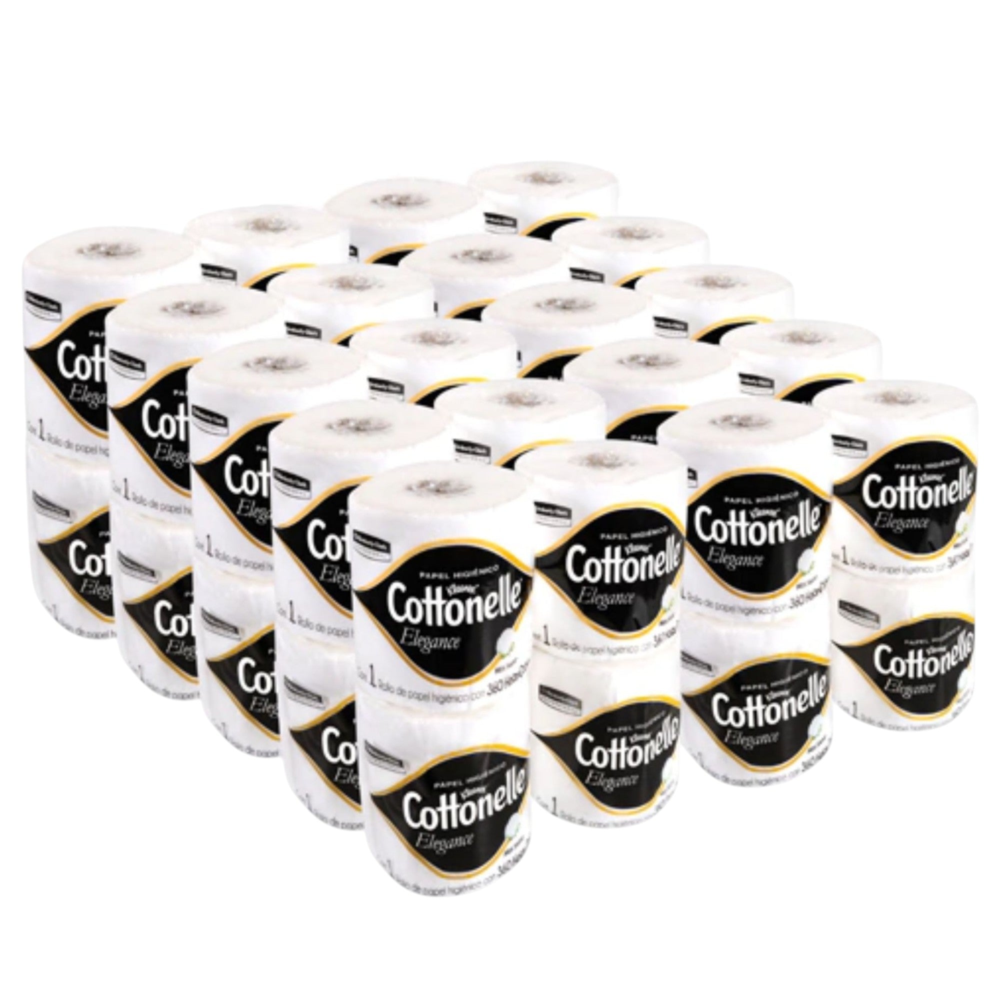 Colchón con 40 Rollos de Papel Higiénico Kleenex Cottonelle Elegance – 360 Hojas por Rollo - Farvisan