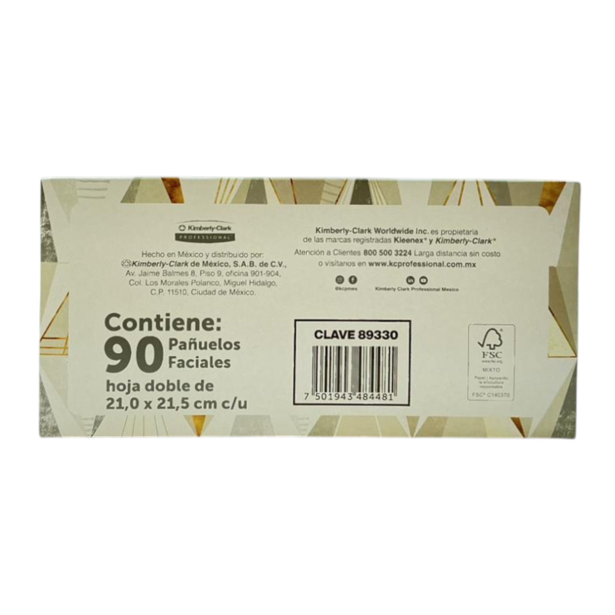 72 Pañuelos Faciales Kleenex Professional Doble Hoja 90 Piezas - Farvisan