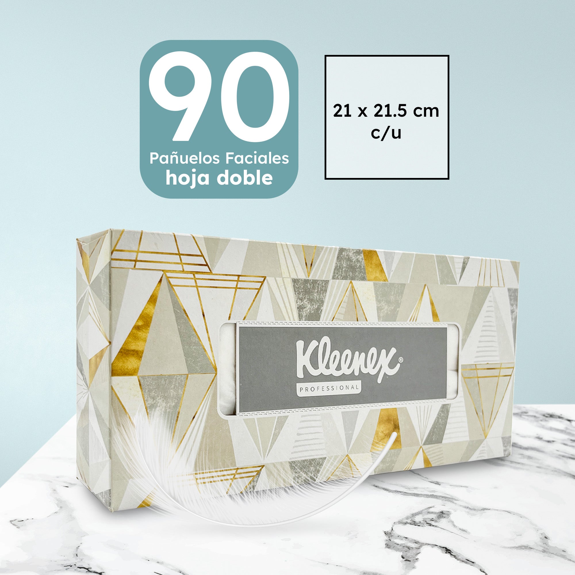 72 Pañuelos Faciales Kleenex Professional Doble Hoja 90 Piezas - Farvisan