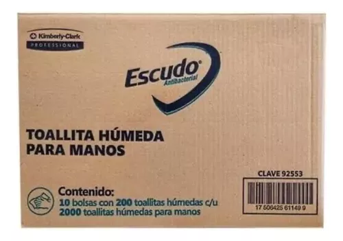 Toallitas Húmedas Desinfectantes Individuales Escudo Caja 200 Piezas -Farvisan -Default Title