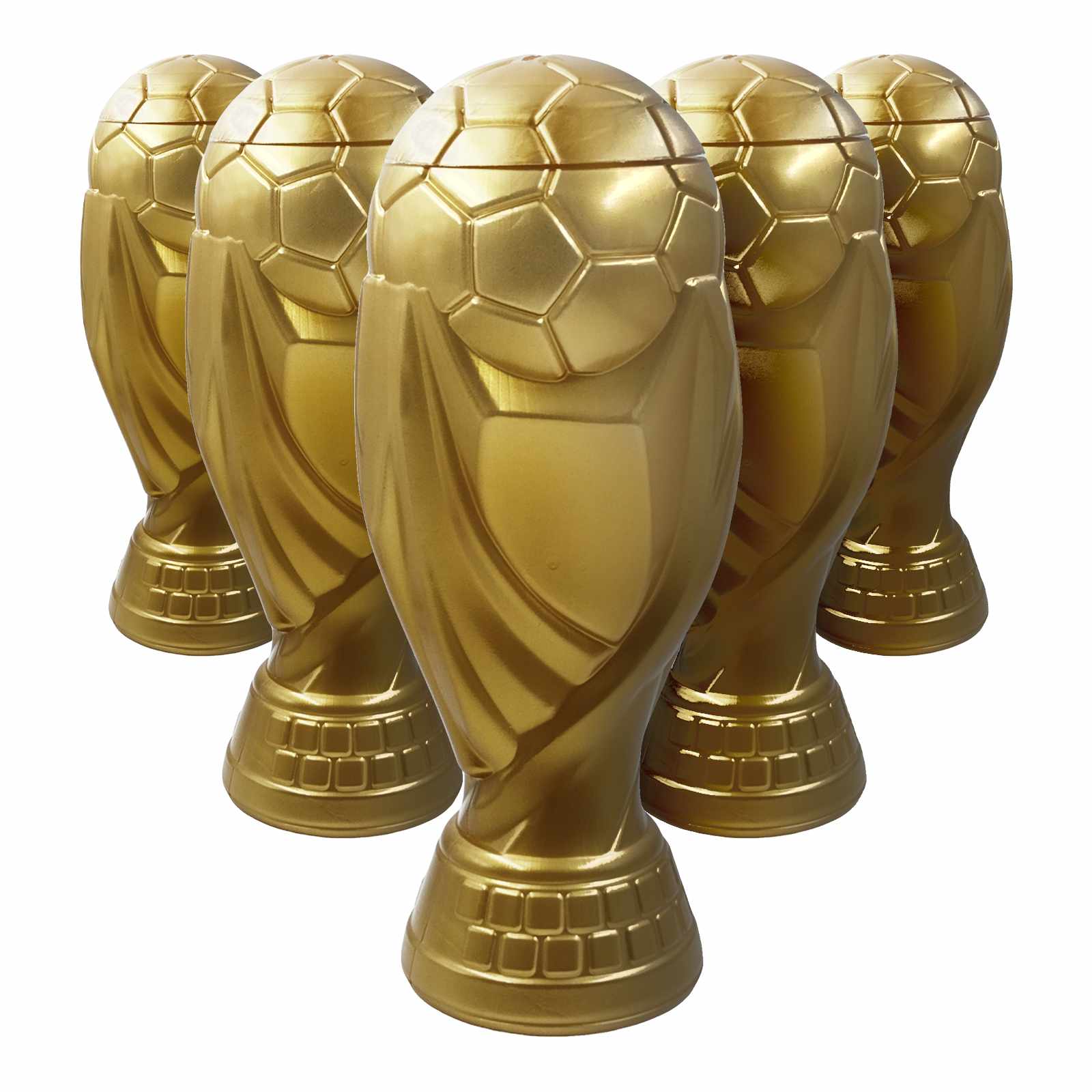 60 Pzs Vaso Alcancía Copa Mundial Dorado 1.6 Litros - Farvisan