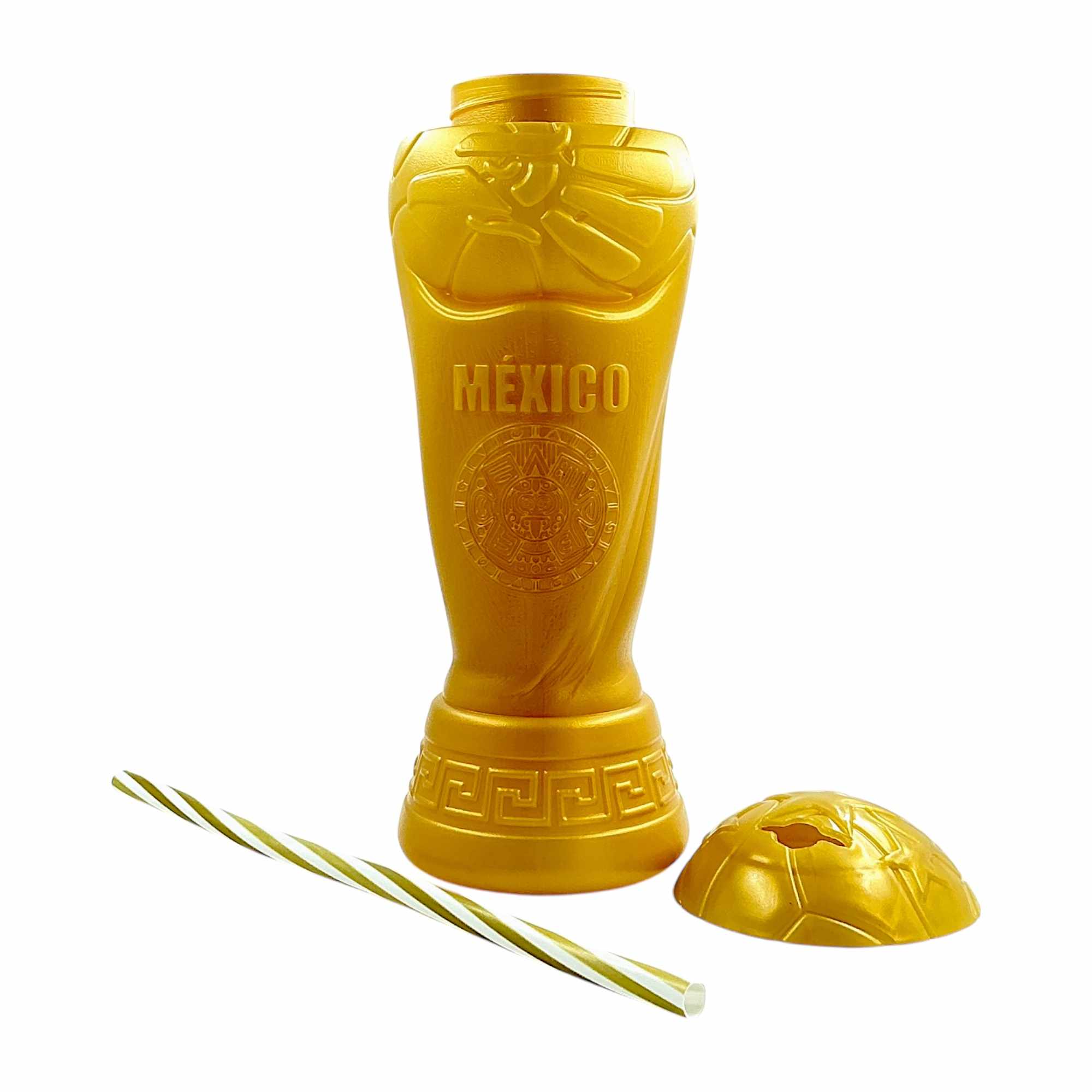66 Pzs Vaso Alcancía Copa Mundial 1 Litro Dorado - Farvisan