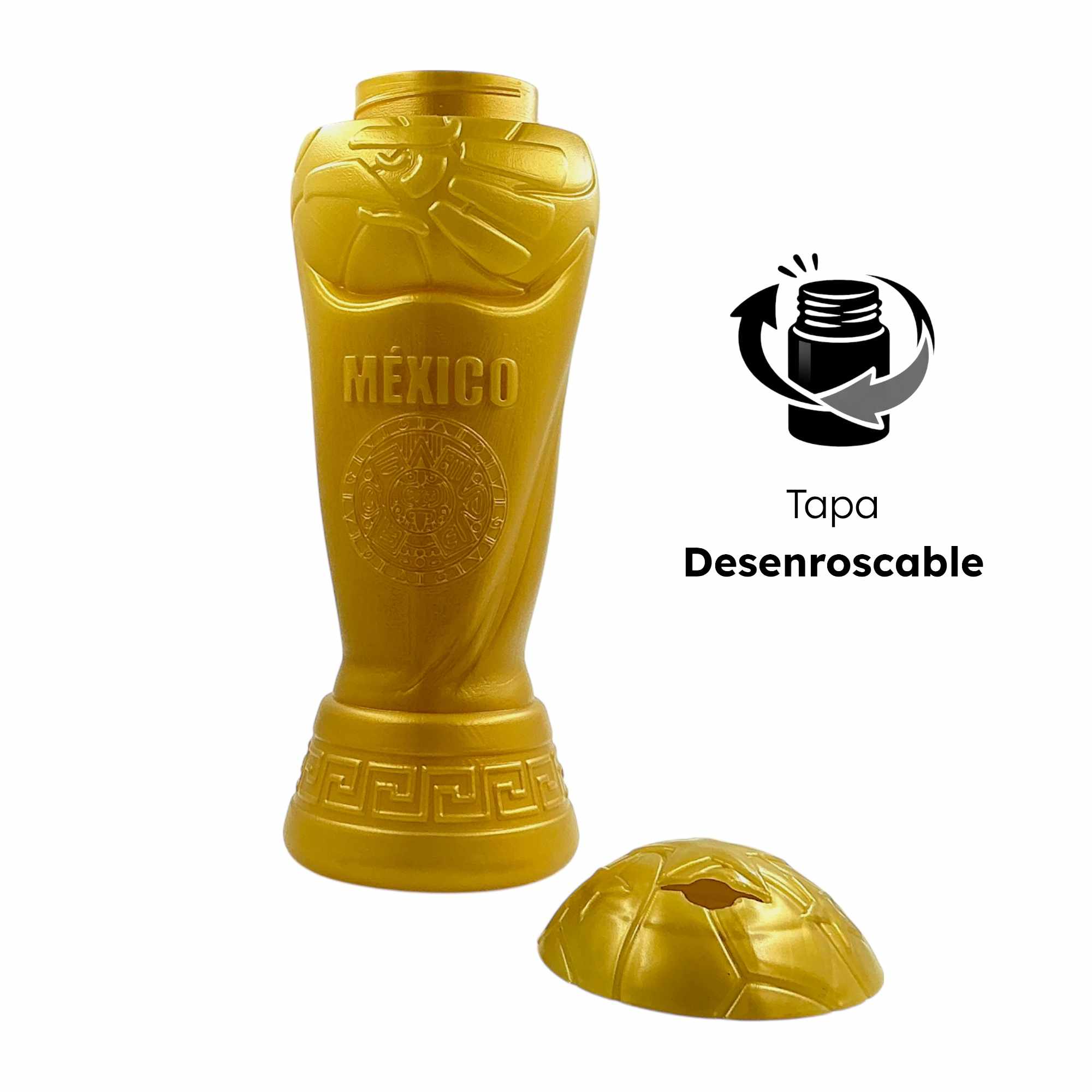 66 Pzs Vaso Alcancía Copa Mundial 1 Litro Dorado - Farvisan