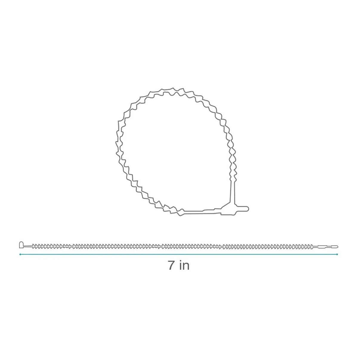 100 Cinchos de seguridad Cola Ratón 7" (17 cm) - Farvisan - Default Title